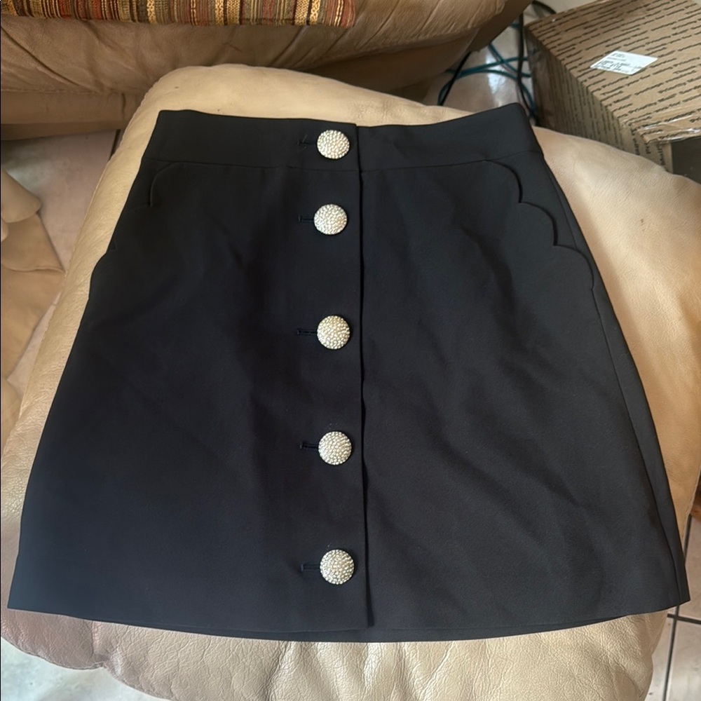 Kate Spade Black A-Line Mini Skirt Cocktail